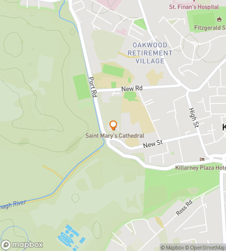 Kartta kaupunkiseikkailukävelykierroksesta Killarney Ghost Huntiin