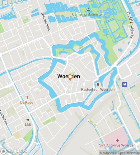 Map of scavenger hunt walking tour for Woerden‘s Witty Whimsical Hunt