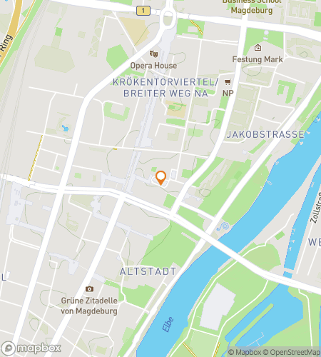 Map of scavenger hunt walking tour for Meet Me in Magdeburg: The Great Hunt