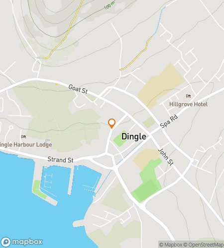 Mappa del tour a piedi di Caccia al Tesoro per Giardini, Gallerie e Storie Marine di Dingle