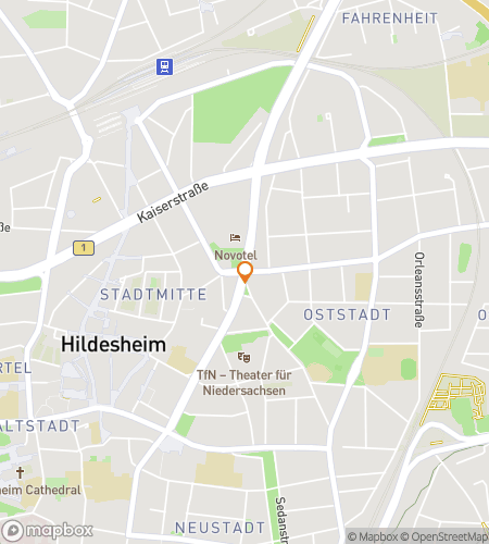 Map of scavenger hunt walking tour for From Roses to Relics: The Hildesheim Hunt