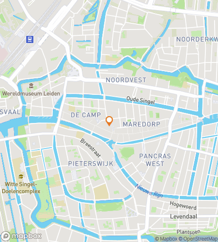 Hartă a turului pe jos de vânătoare de comori pentru Odiseea din Centrul Orașului Oegstgeest