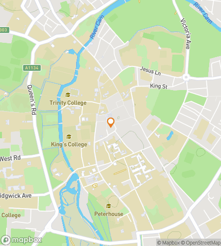 Map of scavenger hunt walking tour for Cambridge Culture and Classics