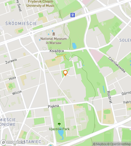 Warsaw Whimsical Hunt के लिए स्कैवेंजर हंट वॉकिंग टूर का नक्शा