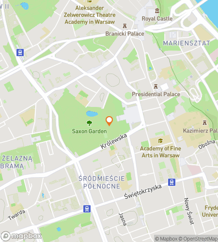 Map of scavenger hunt walking tour for Wola Scavenger Hunt