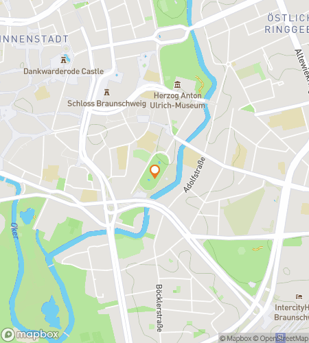 Map of scavenger hunt walking tour for Clue Brunswick Blue: A Royal Hunt Through History