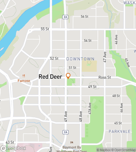 Red Deer Antlered Mysteries için hazine avı yürüyüş turu haritası