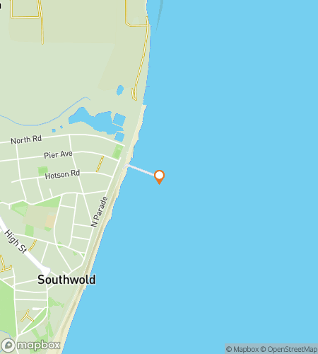 Map of scavenger hunt walking tour for Adventures in Southwold