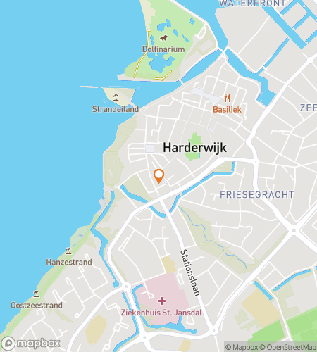 Karta över stadsvandring med skattjakt för Harderwijk Heritage Trail Adventure