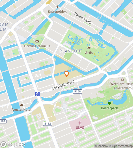 Map of scavenger hunt walking tour for University of Amsterdam Hunt