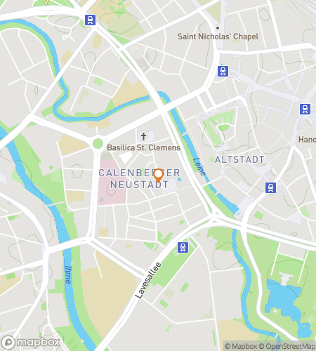 Map of scavenger hunt walking tour for Specters in the Stadt: A Hannover Spooky Hunt