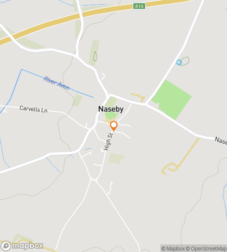 Map of scavenger hunt walking tour for From Cottages to Crossroads: The Naseby Hunt