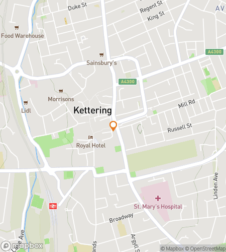 Map of scavenger hunt walking tour for  Kettering scavenger hunt