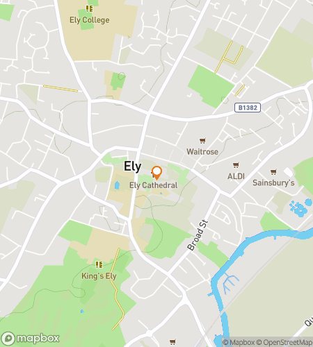 イーリーの歴史的中心部ハントのためのスカベンジャーハント・ウォーキングツアーの地図