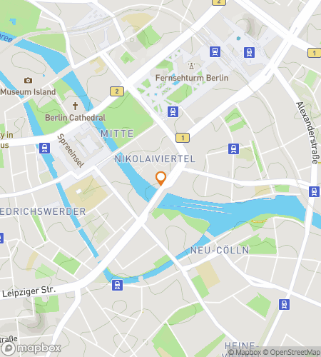 Map of scavenger hunt walking tour for Berlin&colon; Nikolaiviertel Stories in the Streets