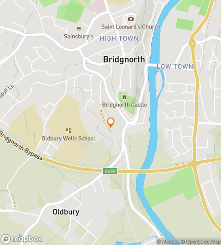 Map of scavenger hunt walking tour for From Steam to Sacrifice: Bridgnorth Hunt