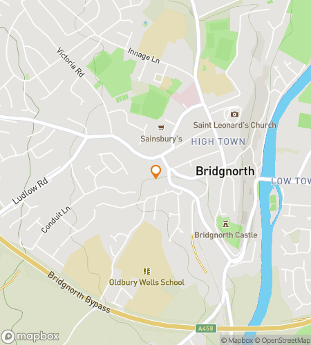Map of scavenger hunt walking tour for Bring me to Bridgnorth
