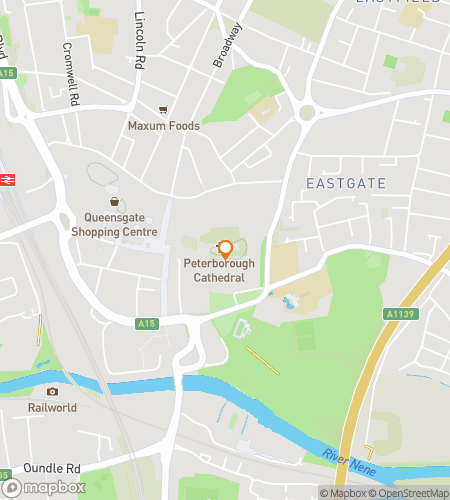 מפת סיור הליכה של חיפוש בלשי עבור קתדרלות, שעונים ומרצפות: חיפוש פיטרבורו