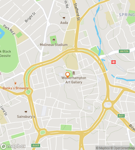 Map of scavenger hunt walking tour for Wolves on the Prowl&colon; The Roaming Wolverhampton Hunt