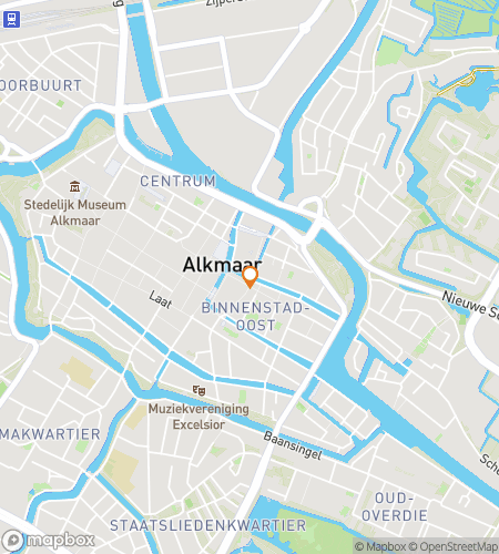 Map of scavenger hunt walking tour for Alkmaar‘s Cheesy Treasures