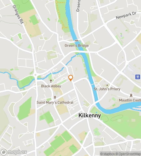 Map of scavenger hunt walking tour for Kilkenny's Celtic Quest