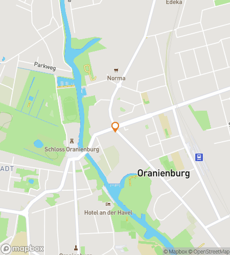 Map of scavenger hunt walking tour for Reflections by the Havel: Discovering Oranienburg