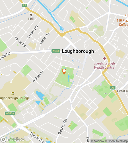 Map of scavenger hunt walking tour for  Loughborough scavenger hunt