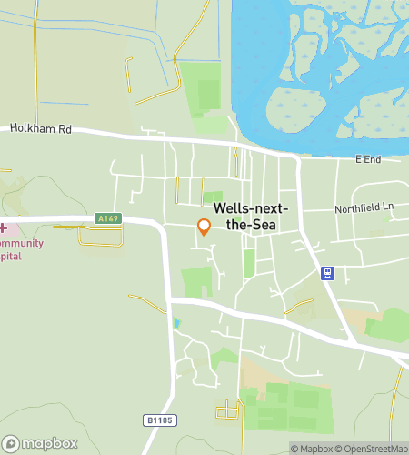 Map of scavenger hunt walking tour for Well in Wells-next-the-Sea