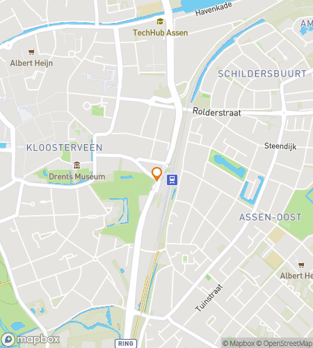 Map of scavenger hunt walking tour for Assen Picturesque City Hunt