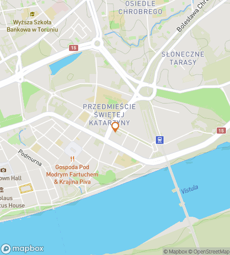 Map of scavenger hunt walking tour for Gingerbread Manhunt: The Sweet Toruń Quest