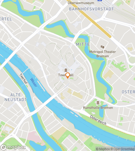 Карта пешеходного тура по поиску сокровищ для Бремена