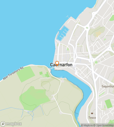 Χάρτης περιήγησης με κυνήγι θησαυρού για το Caernarfon Great Castle Quest