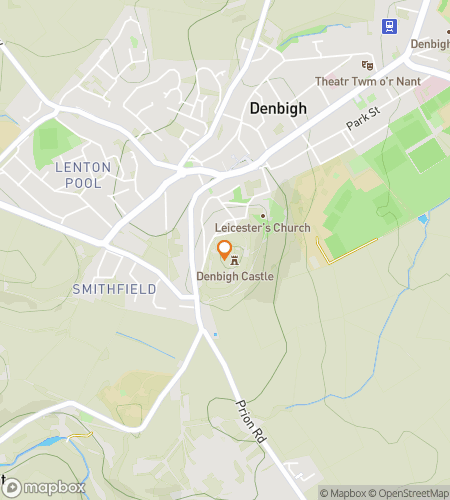 Map of scavenger hunt walking tour for Denbigh scavenger hunt