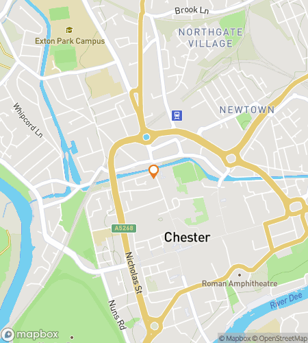 Map of scavenger hunt walking tour for Chester's Ghostly Gates