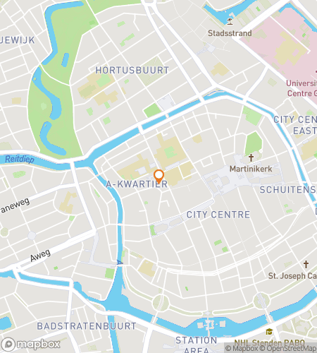 Map of scavenger hunt walking tour for The Groningen Haunting 