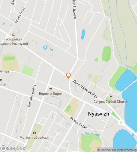 Map of scavenger hunt walking tour for From Towers to Gardens: The Nesvizh Adventure