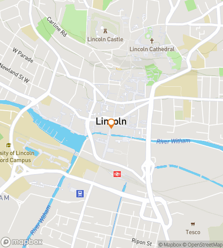 Map of scavenger hunt walking tour for Lincolnshire Larks & Scavenger Shindig