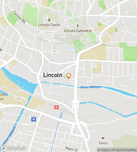 Map of scavenger hunt walking tour for Lincolnshire Larks & Scavenger Shindig