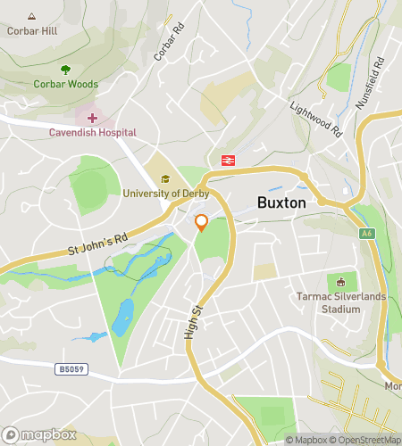 「秘密のスパ：バクストンハント」スカベンジャーハントウォーキングツアーの地図