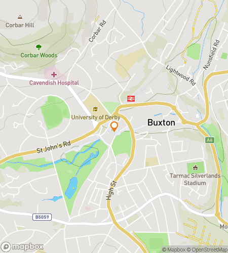 Map of scavenger hunt walking tour for The Spa of Secrets: The Buxton Hunt