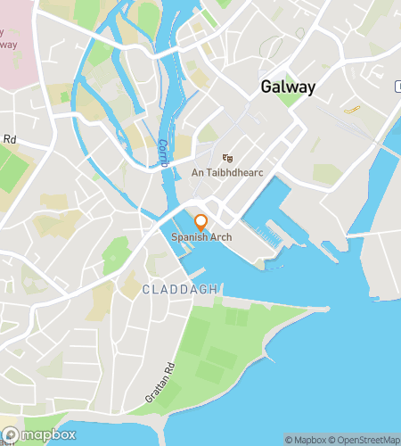 Map of scavenger hunt walking tour for Ghostlight Over Galway: A Spooky Hunt