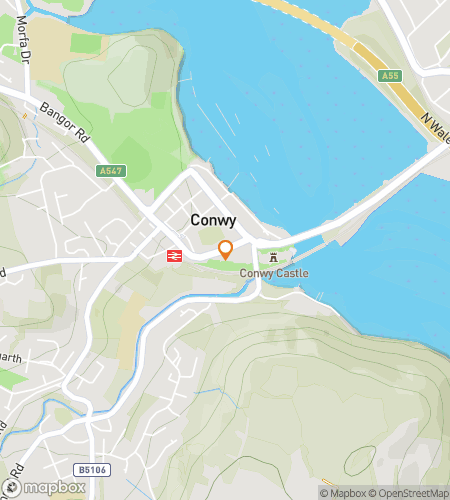 Map of scavenger hunt walking tour for Conwy’s Haunted Hideaway