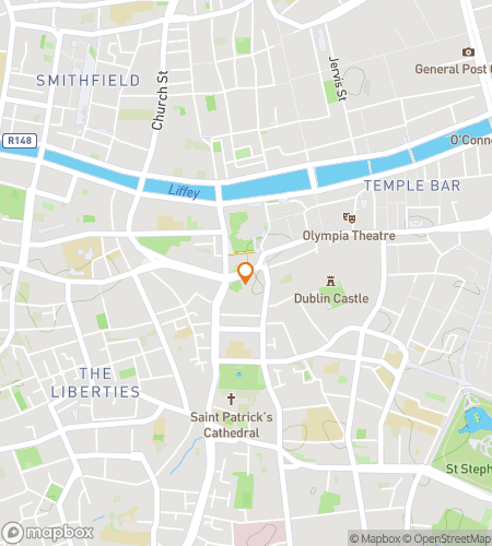 Map of scavenger hunt walking tour for Dublin Ghost Tour