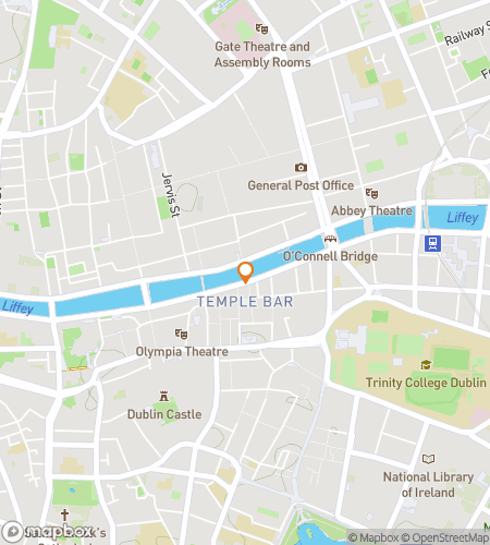 Map of scavenger hunt walking tour for Dublin Audio Tour Adventure