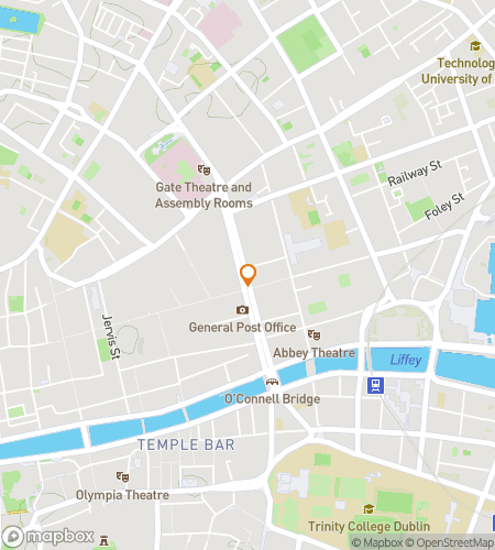 Map of scavenger hunt walking tour for Dublin Scavenger Hunt