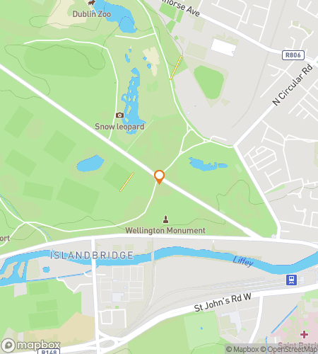 Map of scavenger hunt walking tour for Monuments, Myths & Mischief in Phoenix Park