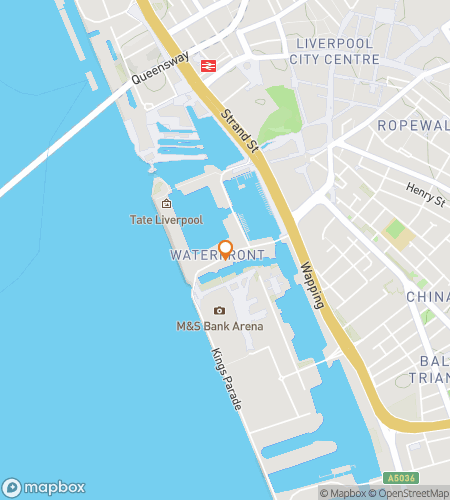 Map of scavenger hunt walking tour for Liverpool Rock Legends Audio Tour Adventure