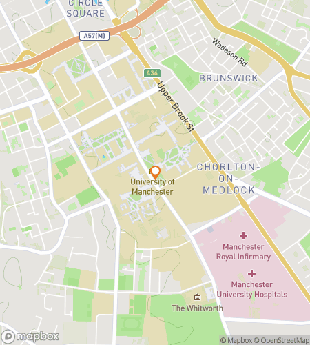 Map of scavenger hunt walking tour for The University of Manchester Hunt