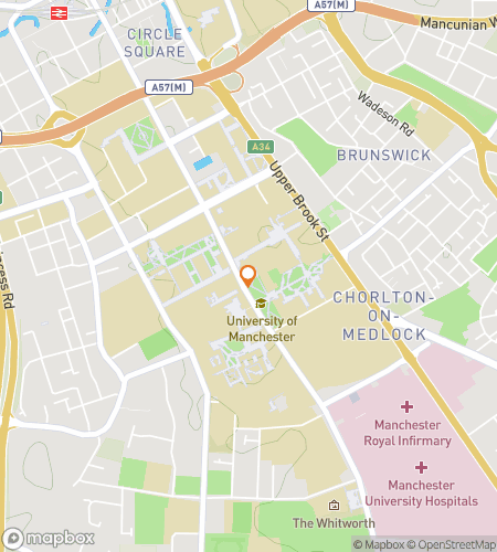 Carte du circuit de randonnée de la chasse au trésor pour la chasse de l'Université de Manchester