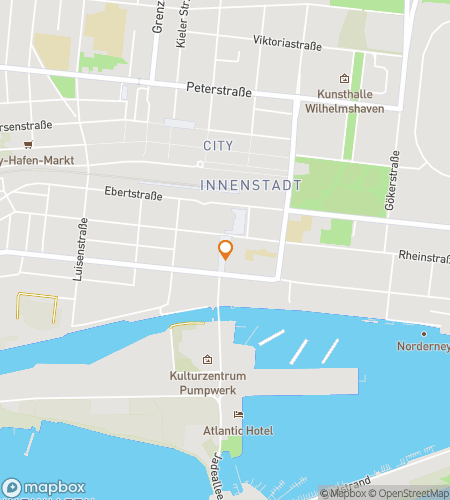 Carte de la visite pédestre de la chasse au trésor pour Les Merveilles de Wilhelmshaven 